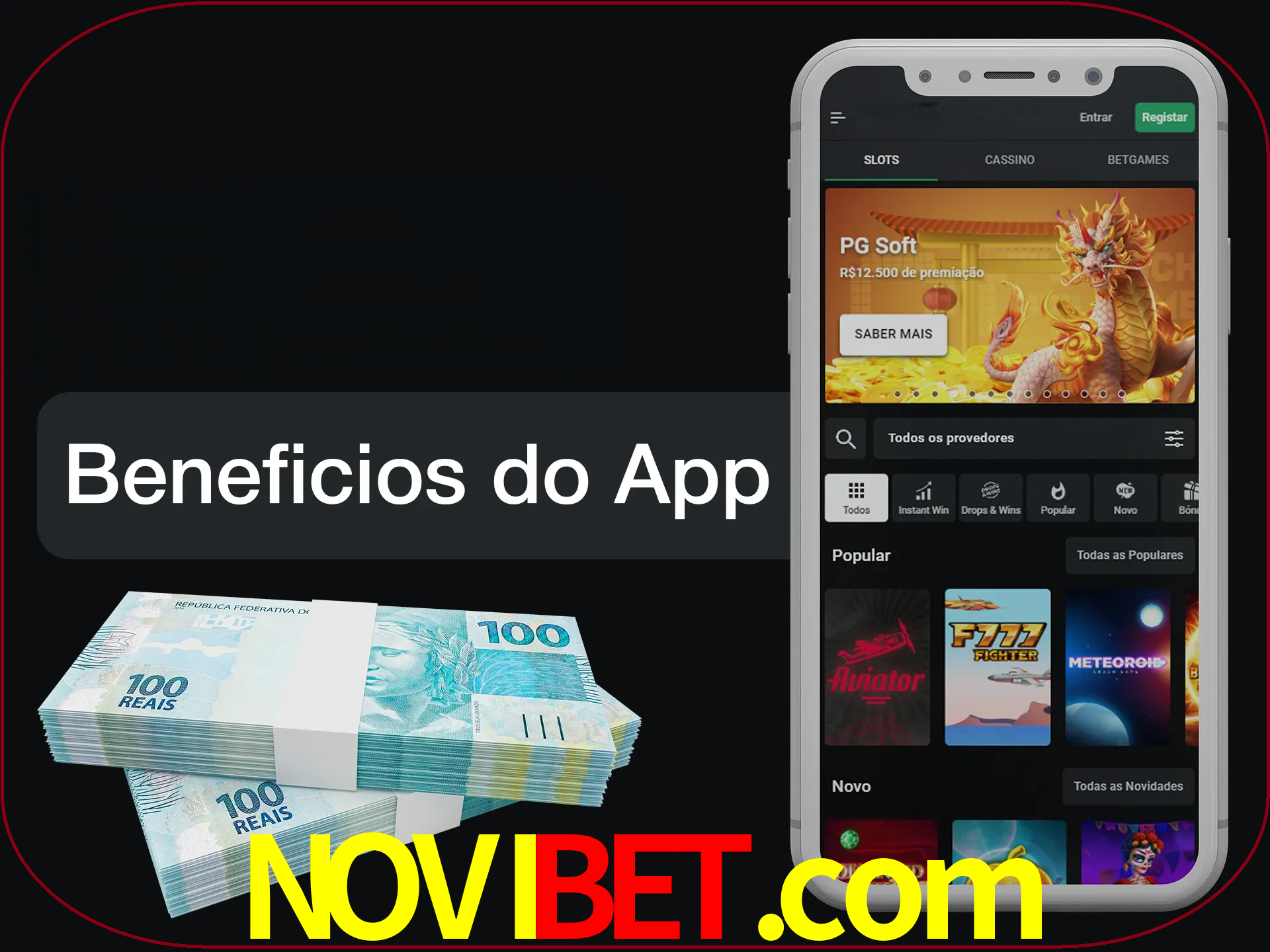 Obtenha todos os benefícios usando o aplicativo.