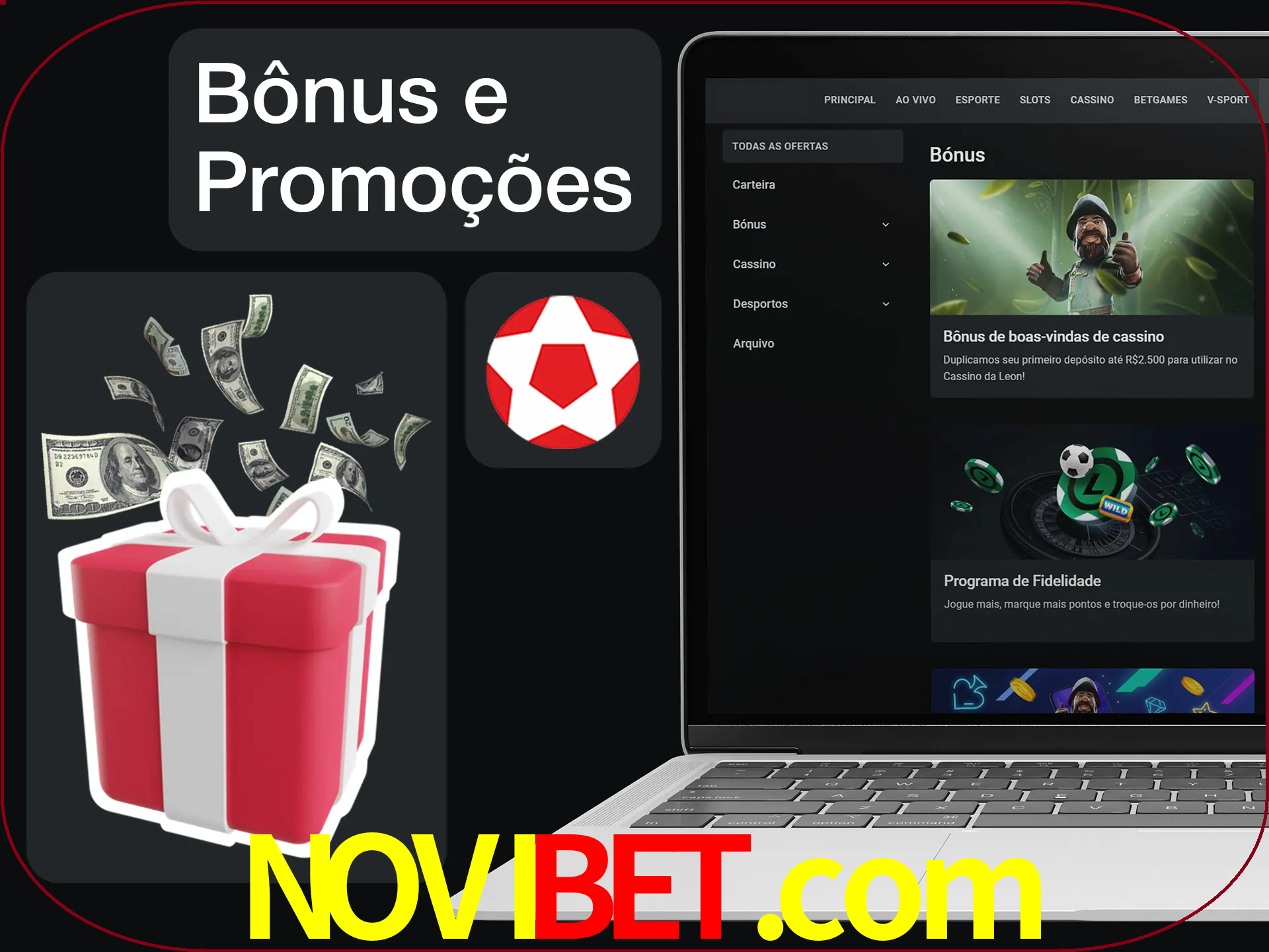 Verifique se há novos bônus e promoções.